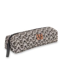 Avake - Grey Lightweight Raffia Vegan Leather Small Toiletry Pouch