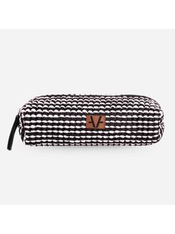 Avake - Monochrome Lightweight Raffia Vegan Leather Small Toiletry Pouch