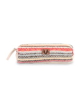 Avake - Multi Lightweight Raffia Vegan Leather Small Toiletry Pouch