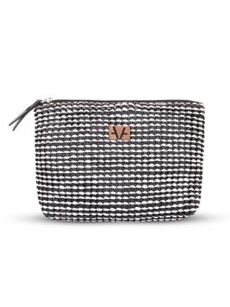 Avake - Monochrome Lightweight Raffia Vegan Leather Cosmetic Kit
