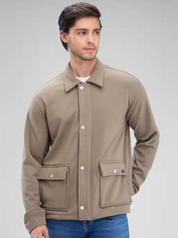 Spykar - Mens Full Sleeve Regular Fit Solid Green Shirt