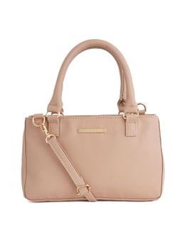 Lapis O Lupo - Beige Solid-Plain Handbag