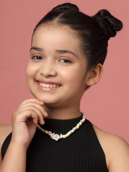 Carlton London - Rose Gold Plated Multi Layered Tortoise Shell Palm Tree Necklace (Pack of 2)