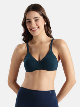 Jockey - 1722 Wirefree Non Padded Cotton Elastane Everyday Bra-Pageant Blue