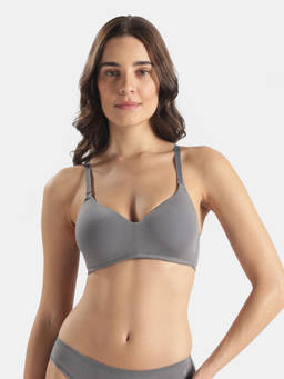 Jockey - Jw11 Wirefree Padded Tencel Lyocell Elastane Multiway T-Shirt Bra-Quiet Shade
