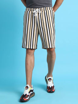 Campus Sutra - Men Striped Stylish Evening And Sports Shorts