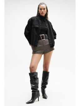 FREAKINS - Dark Coal Stylized Biker Jacket