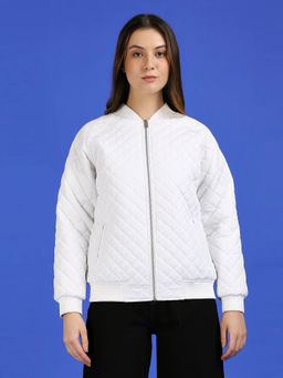 Pepe Jeans - White Raglan Sleeve Puffer Jacket