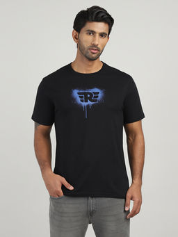 Royal Enfield - Men's Black Solid T-Shirt
