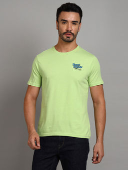 Royal Enfield - Men's Green Printed T-Shirt