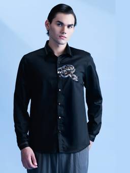 ABKASA - Black Python Shirt