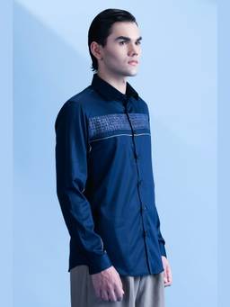 ABKASA - Navy Blue Mirage Shirt