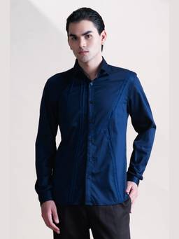 ABKASA - Navy Blue Skyline Shirt