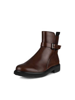 ECCO - Women's Brown Casual Ankle Buckle Boots