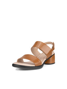 ECCO - Women's Beige Casual Heeled Sandals