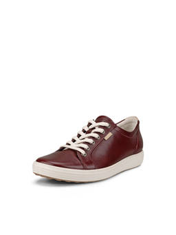 ECCO - Women's Maroon Casual Low-Top Sneakers
