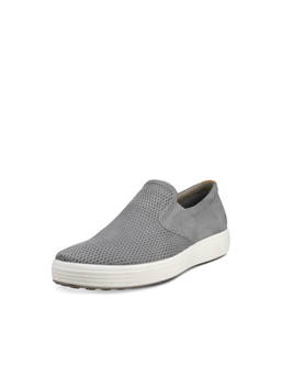 ECCO - Men's Grey Casual Slip-On Sneakers