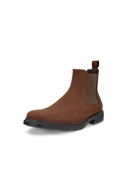 ECCO - Men'S Tan Casual Chelsea Boots