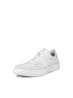 ECCO - Men's White Lifestyle Low-Top Sneakers