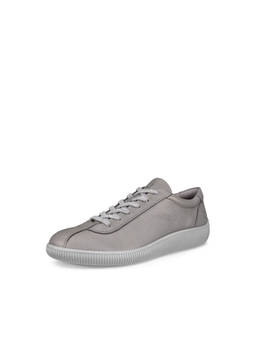 ECCO - Men's Grey Lifestyle Low-Top Sneakers