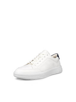 ECCO - Men's White Dress Casual Low-Top Sneakers