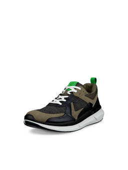 ECCO - Men's Olive Lifestyle Low-Top Sneakers