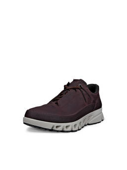 ECCO - Men's Maroon Lifestyle Low-Top Sneakers