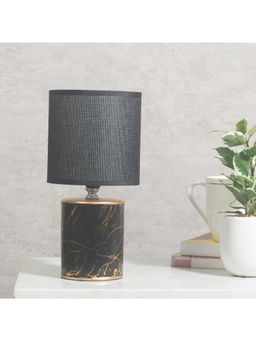 HomeTown - Twilight Ceramic Marble Finish Table Lamp 13 x 26Cm Black And Gold