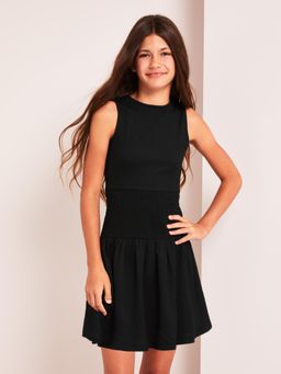Lipsy - Black Shirred Waist Dress