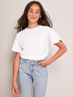 Lipsy - Frill Sleeve Embellished T-Shirt