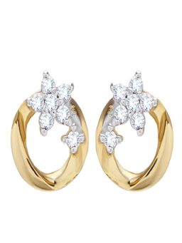 WHP Jewellers - Star Hoop Gold Earring