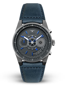 ZINVO - Rebel Chronograph Grey Turbine Blade Round Dial Men Watch 991 (M)