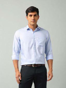 Arrow - Checks Blue Full Sleeves Collar Neck Shirt