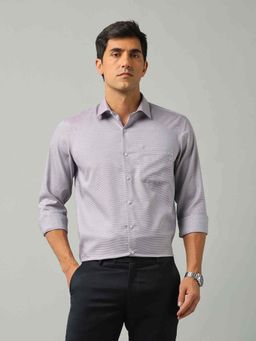 Arrow - Geometric Purple Full Sleeves Collar Neck Shirt