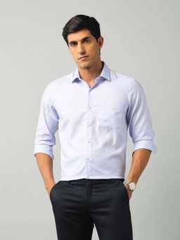 Arrow - Solid Blue Full Sleeves Collar Neck Shirt