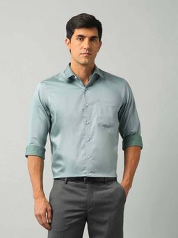 Arrow - Solid Green Full Sleeves Collar Neck Shirt