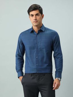Arrow - Checks Blue Full Sleeves Collar Neck Shirt
