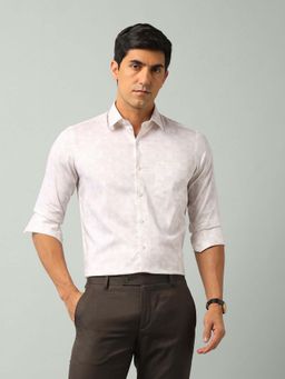 Arrow - Printed Beige Full Sleeves Collar Neck Shirt