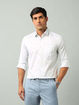 Arrow - Printed Green Full Sleeves Collar Neck Shirt