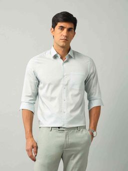 Arrow - Geometric Green Full Sleeves Collar Neck Shirt