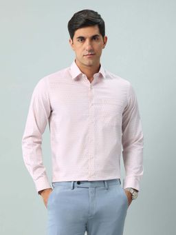 Arrow - Printed Pink Full Sleeves Collar Neck Shirt