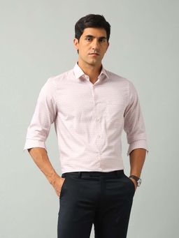 Arrow - Printed Pink Full Sleeves Collar Neck Shirt