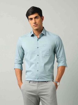 Arrow - Printed Green Full Sleeves Collar Neck Shirt