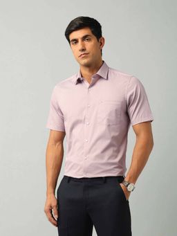 Arrow - Printed Pink Half Sleeves Collar Neck Shirt