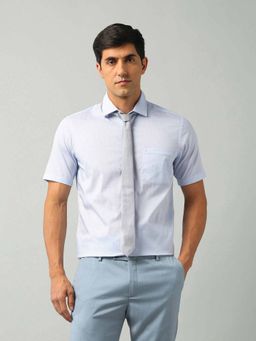 Arrow - Printed Blue Half Sleeves Collar Neck Shirt