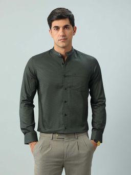 Arrow - Floral Green Full Sleeves Collar Neck Shirt