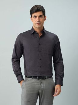 Arrow - Floral Purple Full Sleeves Collar Neck Shirt