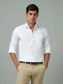 Arrow - Solid White Full Sleeves Collar Neck Shirt