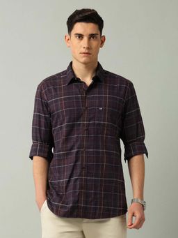 Arrow Sports - Checks Blue Full Sleeves Collar Neck Shirt