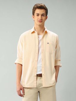 Arrow Sports - Solid Yellow Full Sleeves Collar Neck Shirt